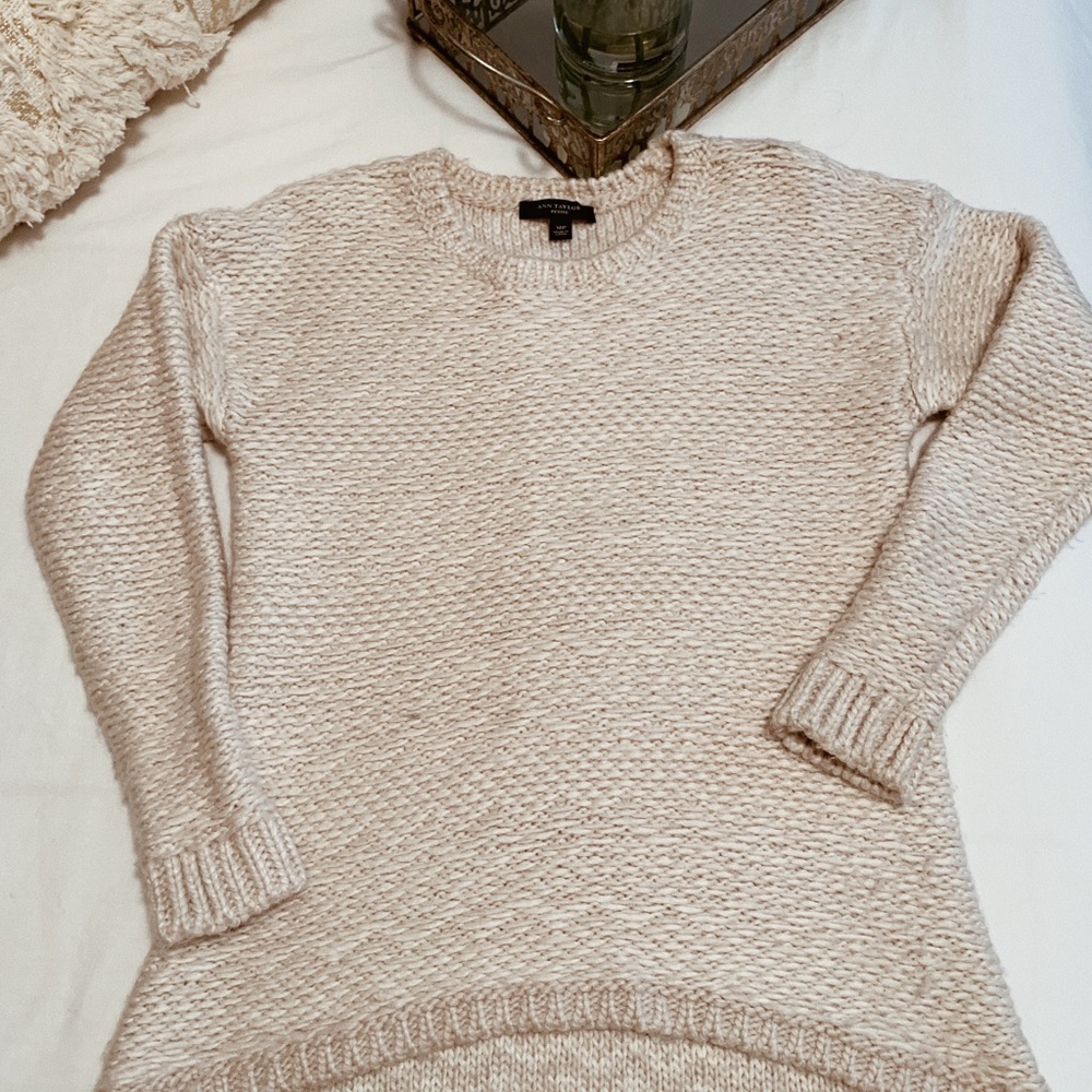 Cream Petite Ann Taylor Sweater